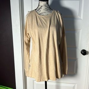 Kori soft cold shoulder oversized sweatshirt style material